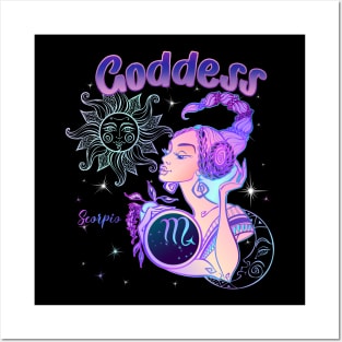 Zodiac Scorpio Goddess Queen Horoscope Posters and Art